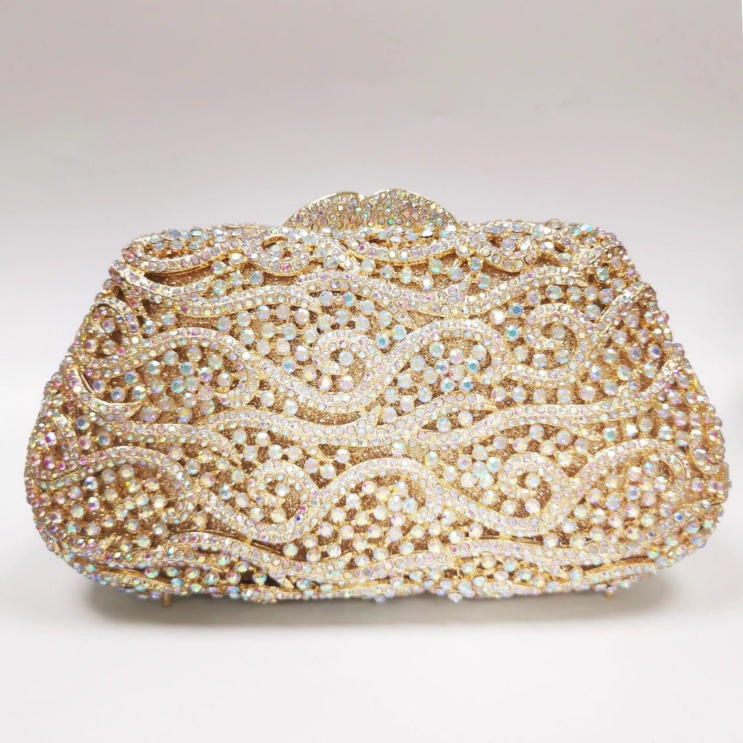 ISLA RHINESTONE MOSAIC CLUTCH BAG