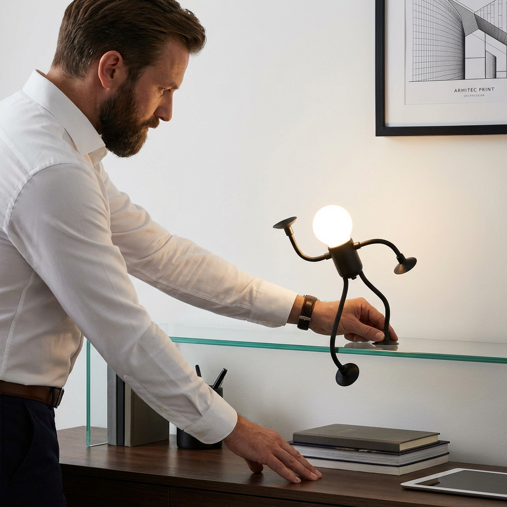 Suction Cup LED Light – Fun Design with Interchangeable Suction Cups for Decoration