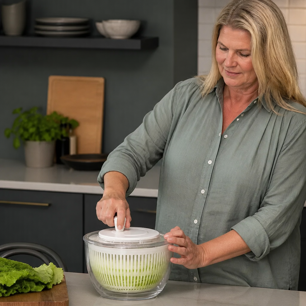9-in-1 Manual Vegetable & Salad Chopper with Rotary Function