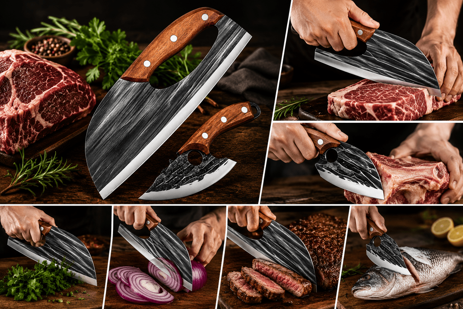 🔪 Premium Meat Knife Set (Set of 2) – Ultimate Sharpness for BBQ, Grilling, and Cooking