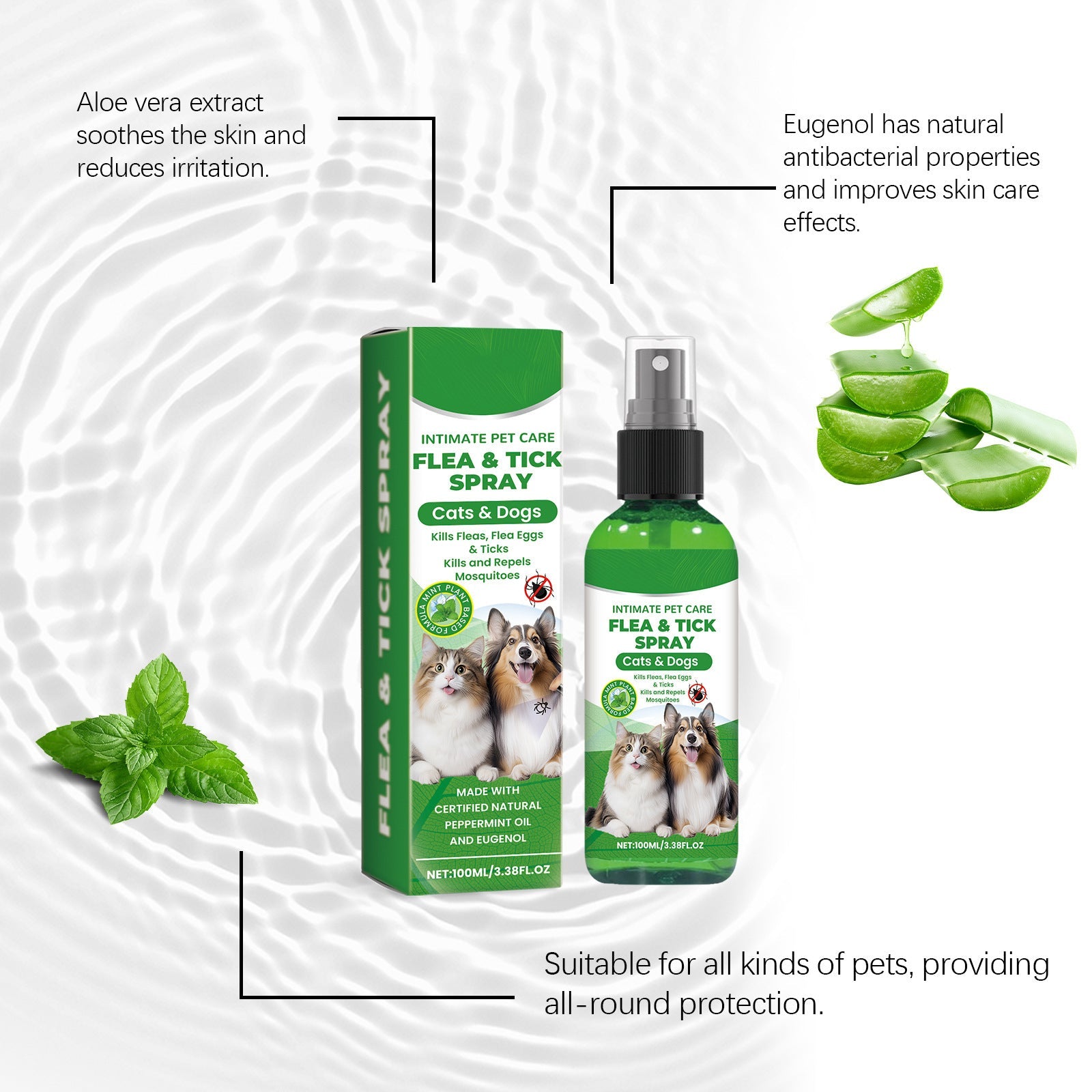 Natural Flea and Tick Protection Spray 🐱🐶