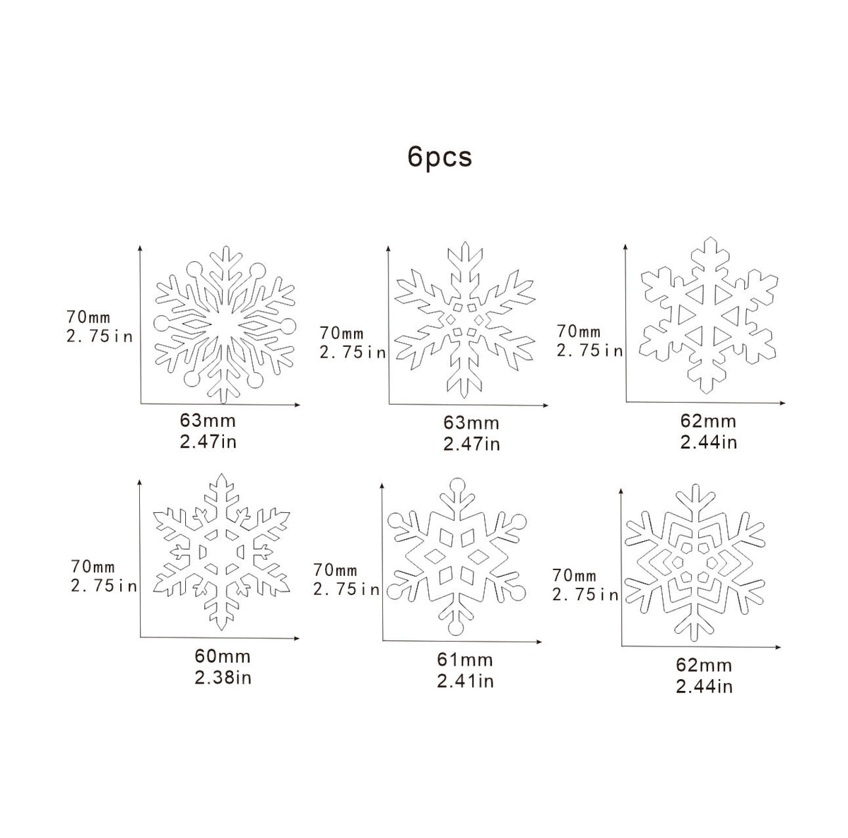 Glow-in-the-Dark Snowflake Wall Stickers