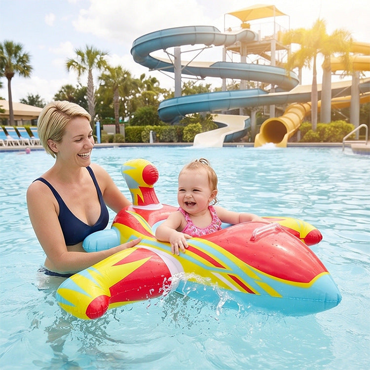 Inflatable Airplane-Shaped Swim Ring for Children
