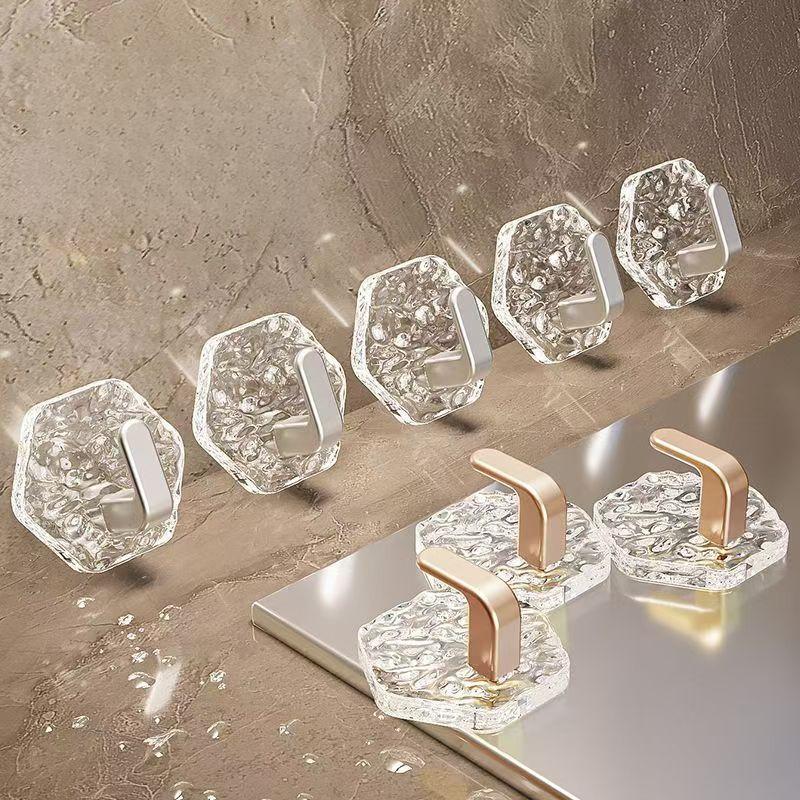 Self-Adhesive Hooks – Hexagonal Wave Pattern Design (1 Set of 10 pcs)