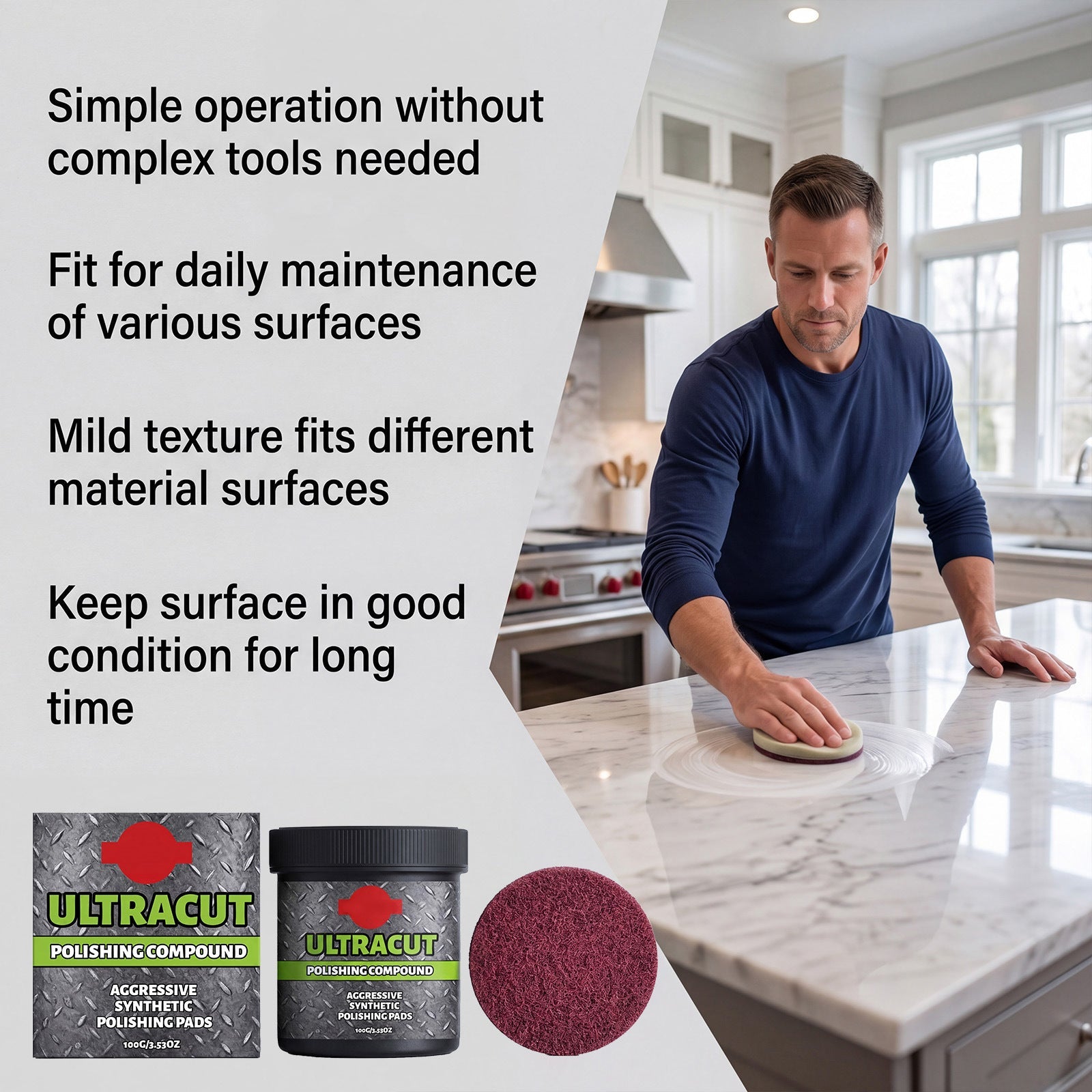 Furniture Polish Paste – Gentle cleaning, furniture restoration and shine for daily care (Suitable for multiple materials)