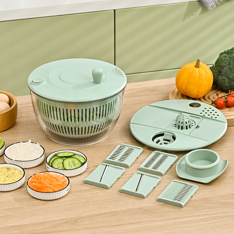 9-in-1 Manual Vegetable & Salad Chopper with Rotary Function