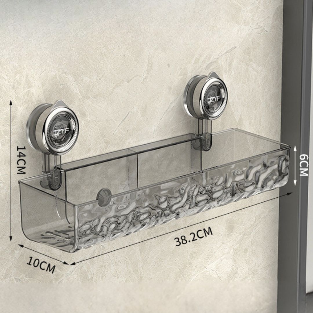 Bathroom Corner Shelf with Suction Cups – No-Drilling Storage Organizer