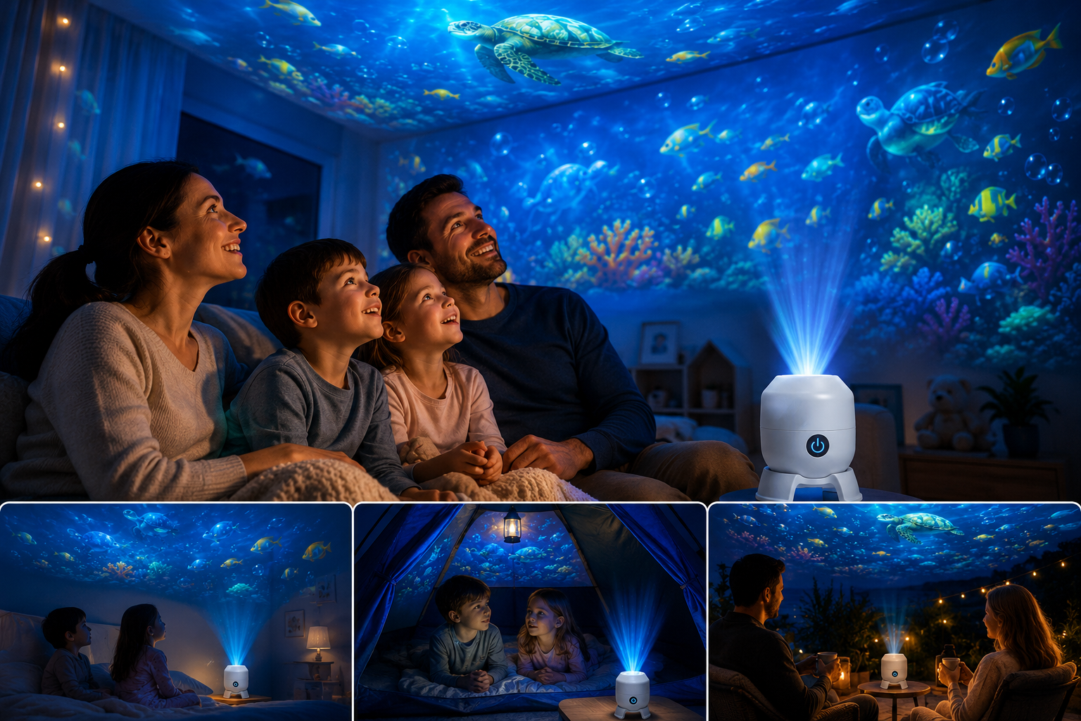 OceanDream Ocean Projector with Rotating LED Lights – Create a Dreamy Night