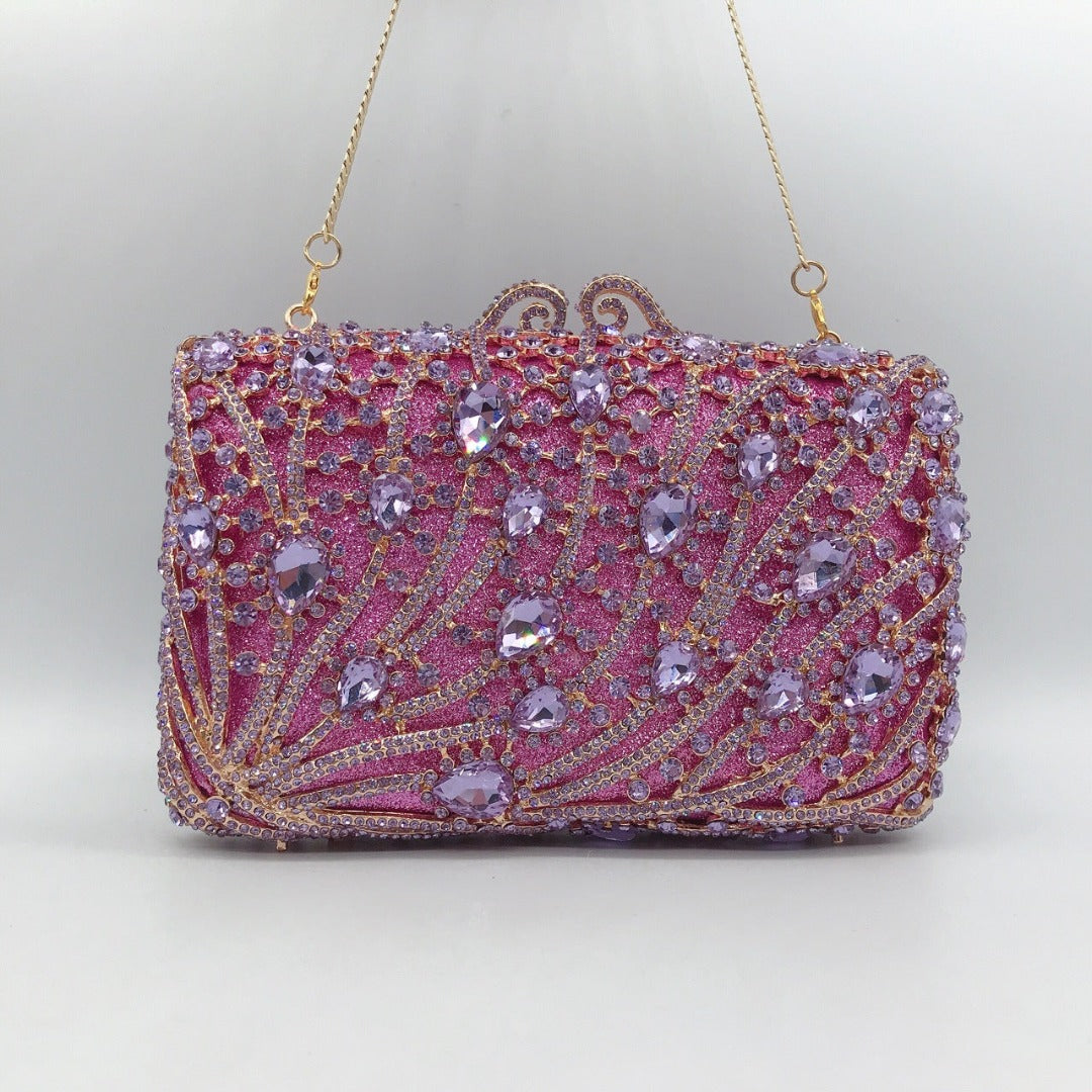 ARIA CRYSTAL WAVES CLUTCH BAG