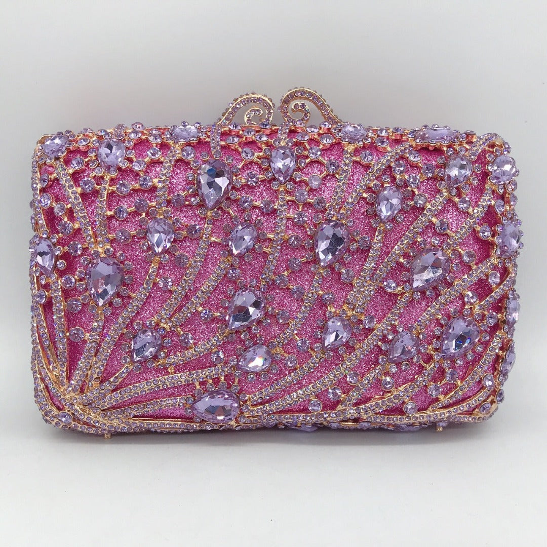 ARIA CRYSTAL WAVES CLUTCH BAG