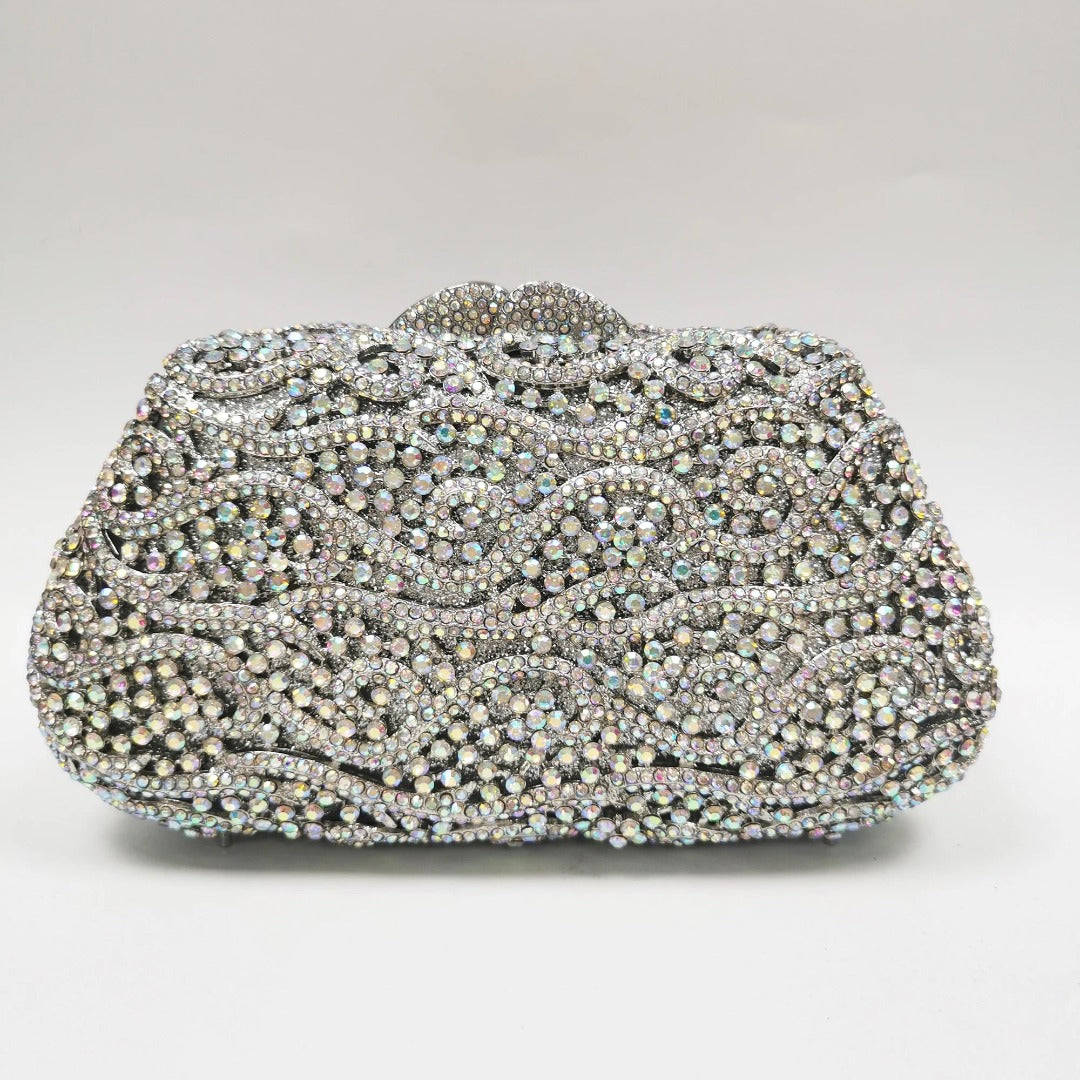 ISLA RHINESTONE MOSAIC CLUTCH BAG