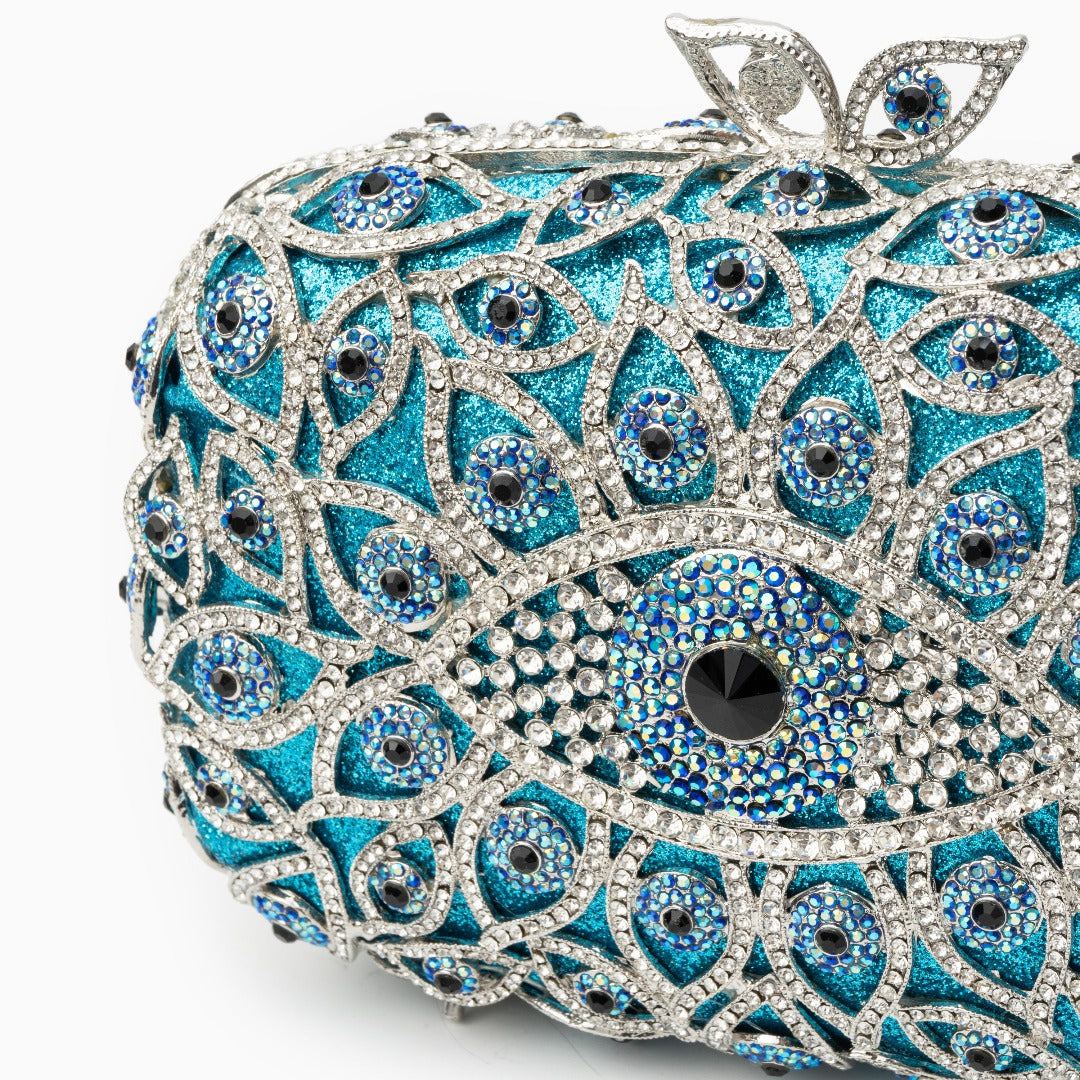 SERAPHINA EVIL EYE CLUTCH BAG