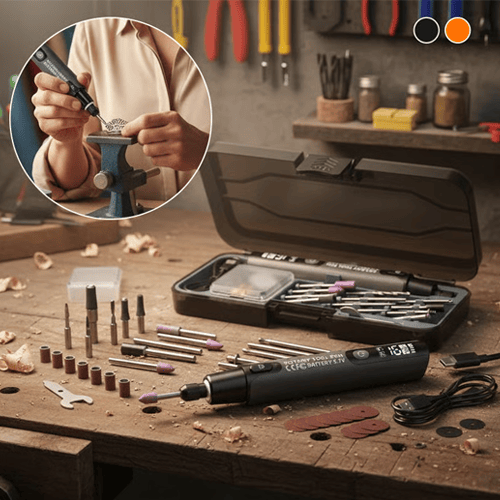 Professional Electric Multitool Set - Digital Speed Display - Built-in LED Light