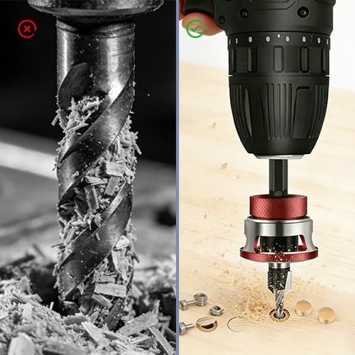 Countersink drill bit with adjustable depth stop