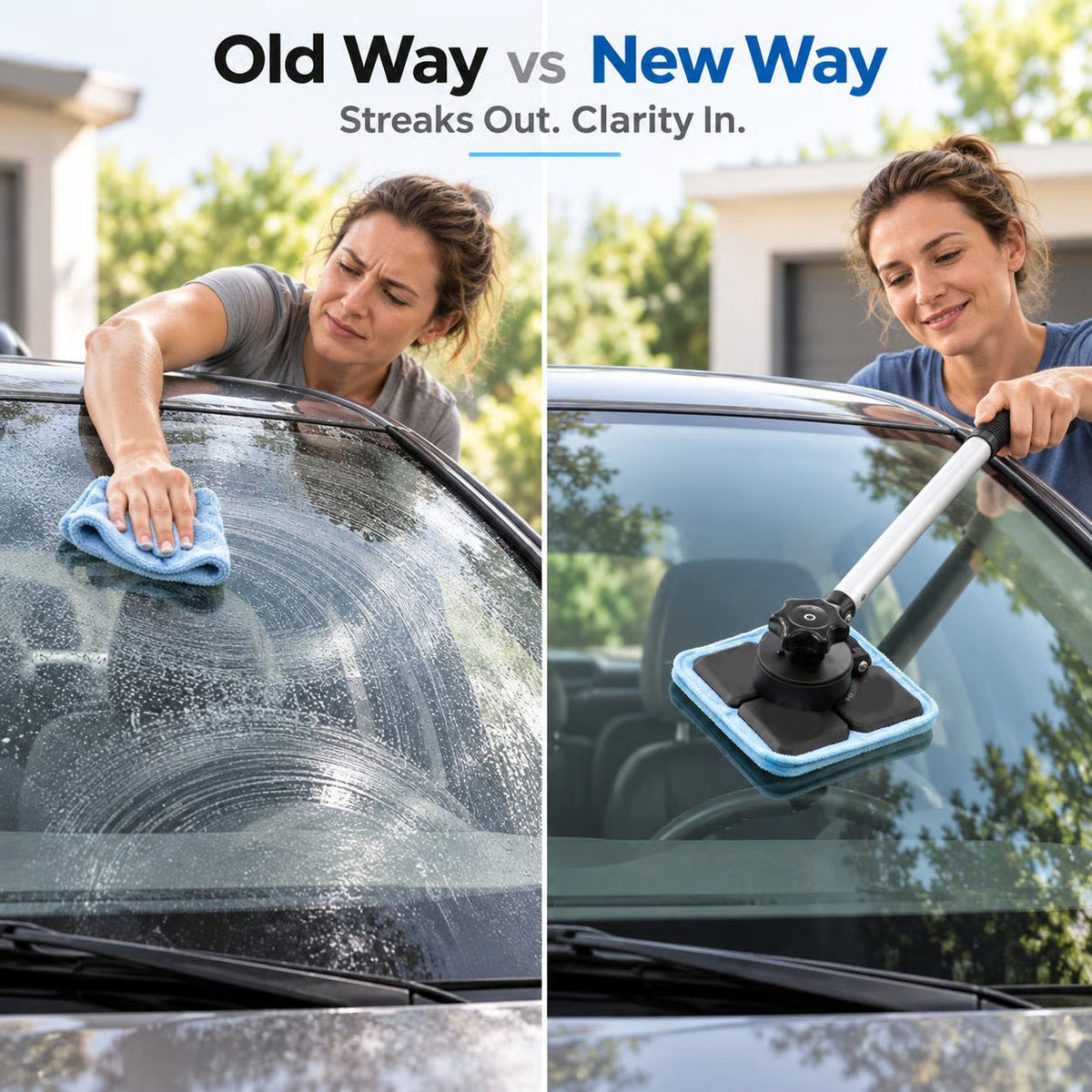 Magnetic Car Window Cleaner with Double-Sided Magnet