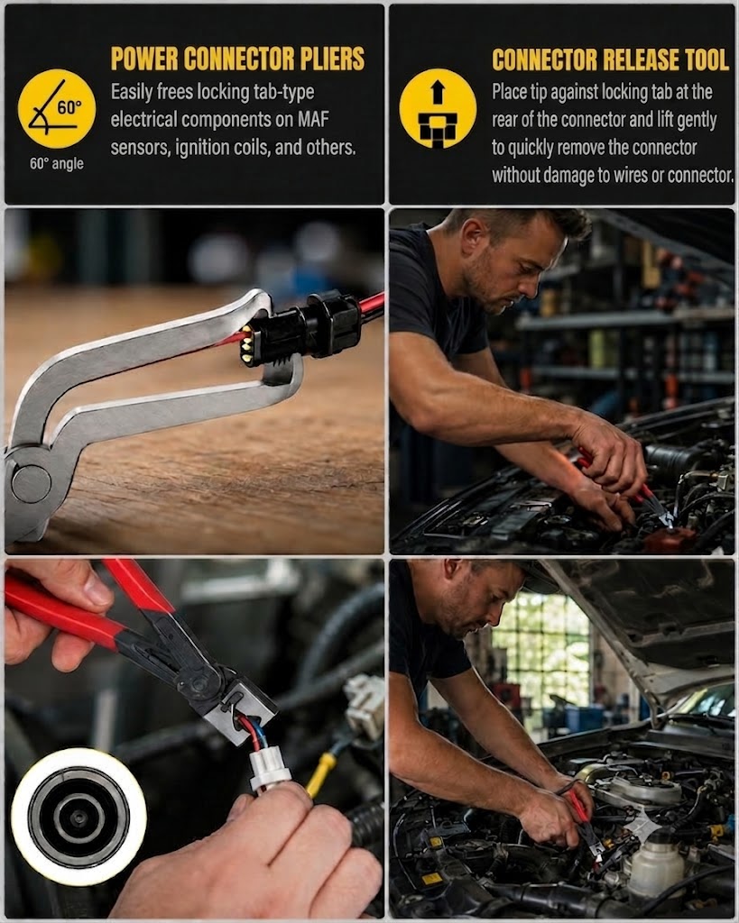 ProReach 5-Piece Electrical Connector Disconnect Pliers Set – Specialized Automotive & Electrical Tool