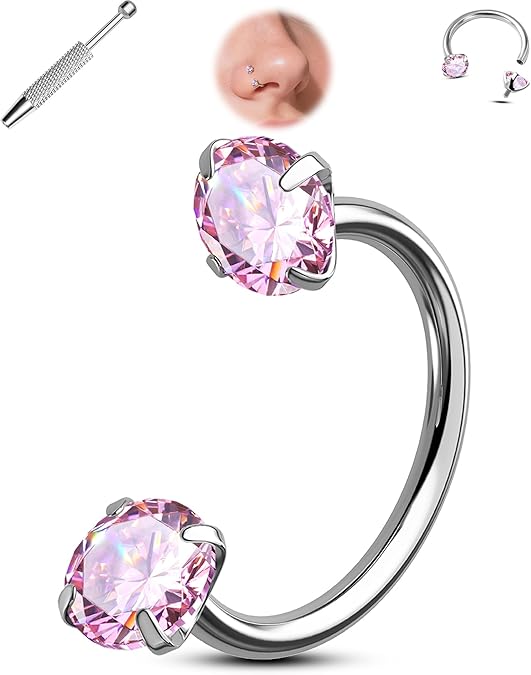 Horseshoe Nose Ring – Internally Threaded, Comfortable to Wear