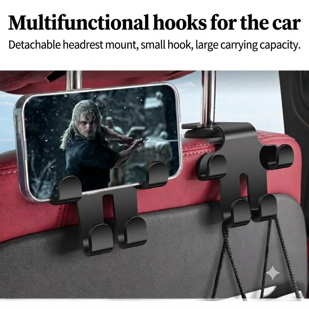 Car Headrest Hooks (2-Pack)
