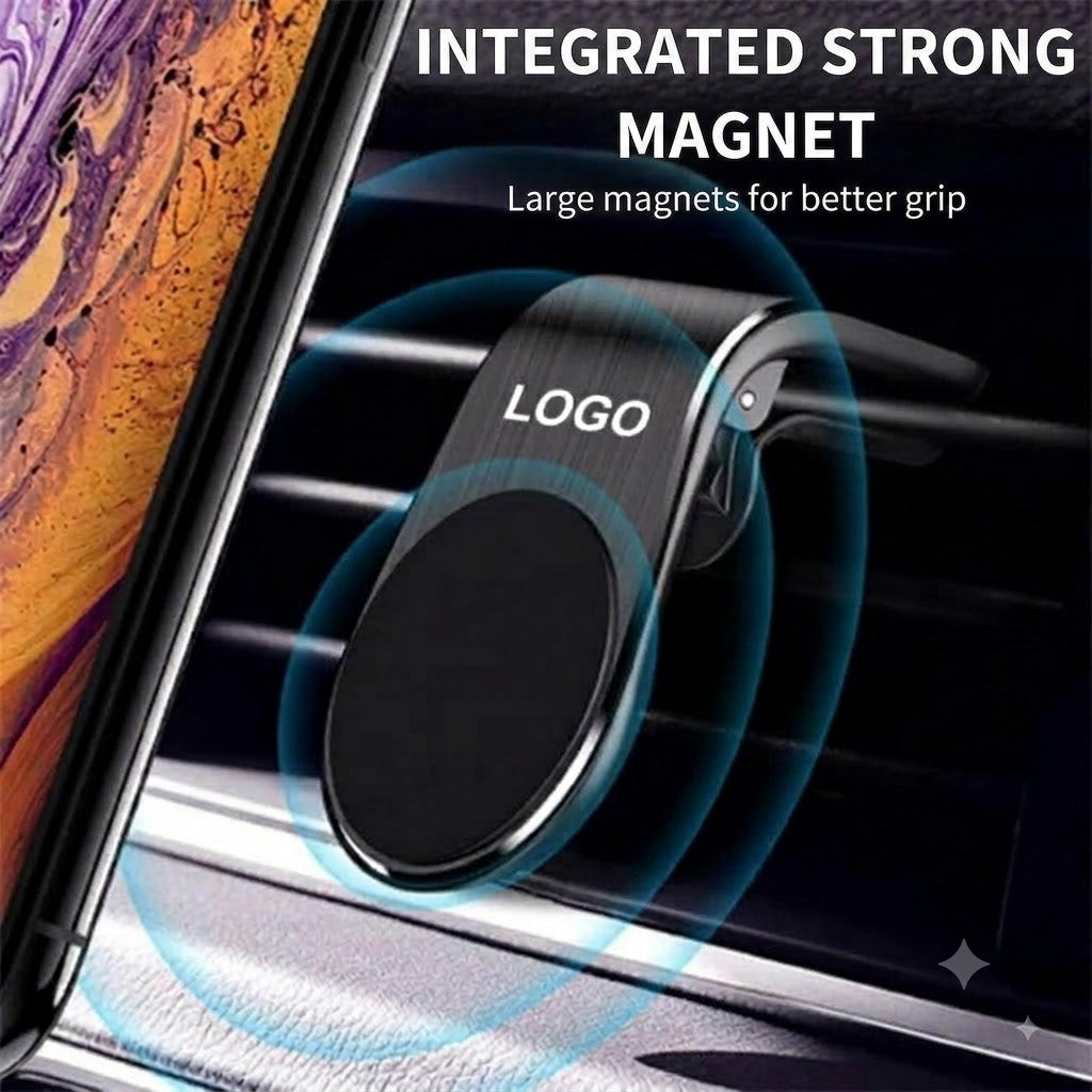 MagSafe Car Phone Holder with Logo / Magnetic Phone Mount with Emblem