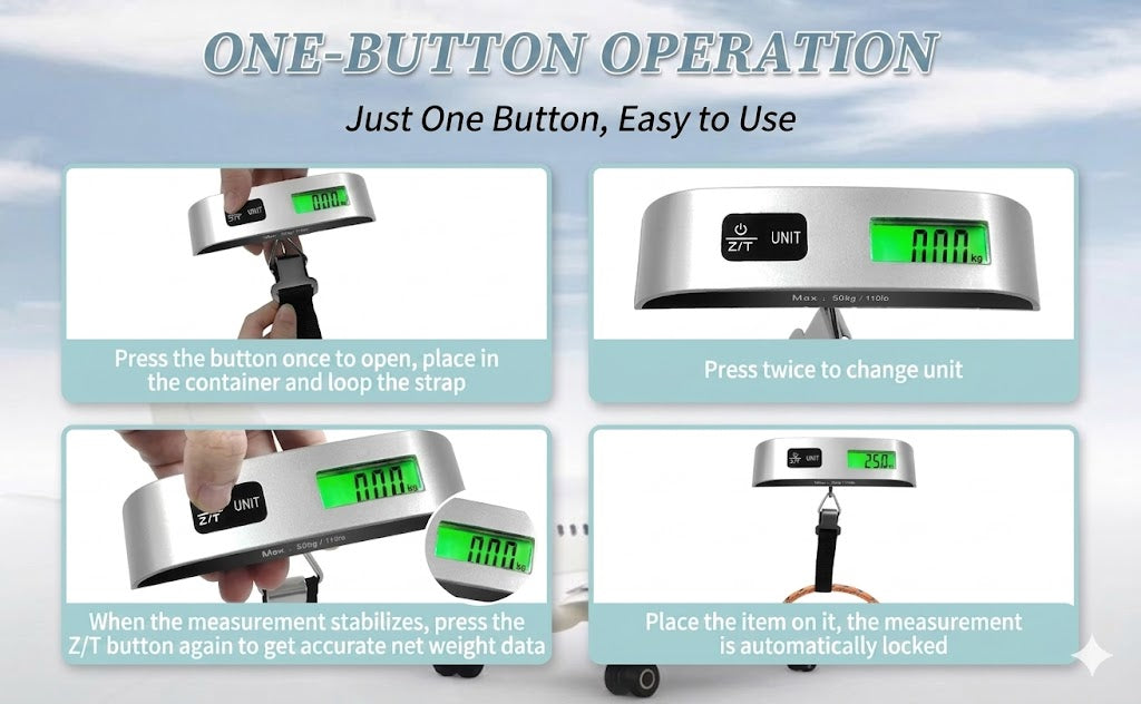 Portable Luggage Scale with LCD Display