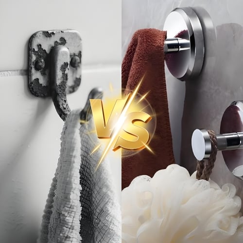 [2 Pieces] Strong Suction Cup Hooks - Self-adhesive Wall Hooks without Drilling