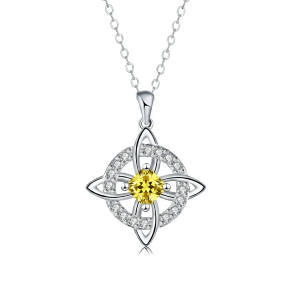 Mystical Witch's Knot Necklace with Birthstone