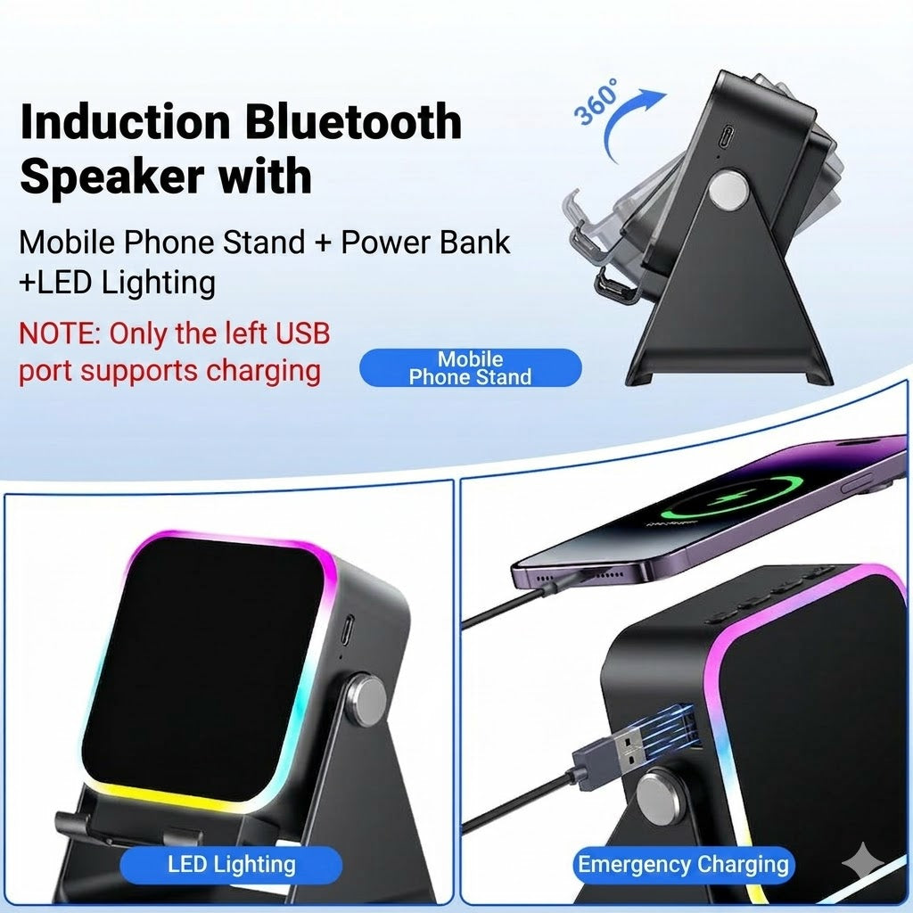 Wireless Induction Speaker & Phone Holder