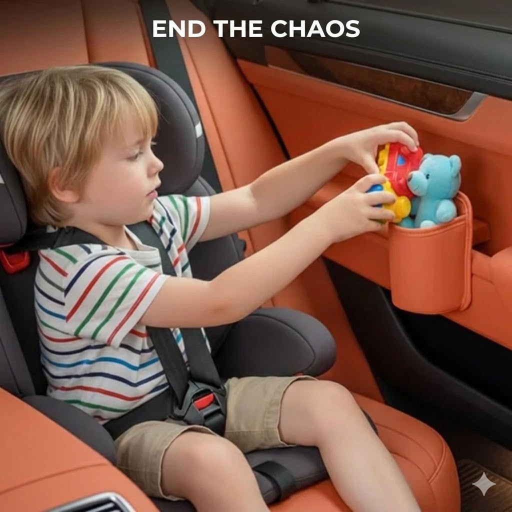 2-in-1 Leather Car Cup Holder