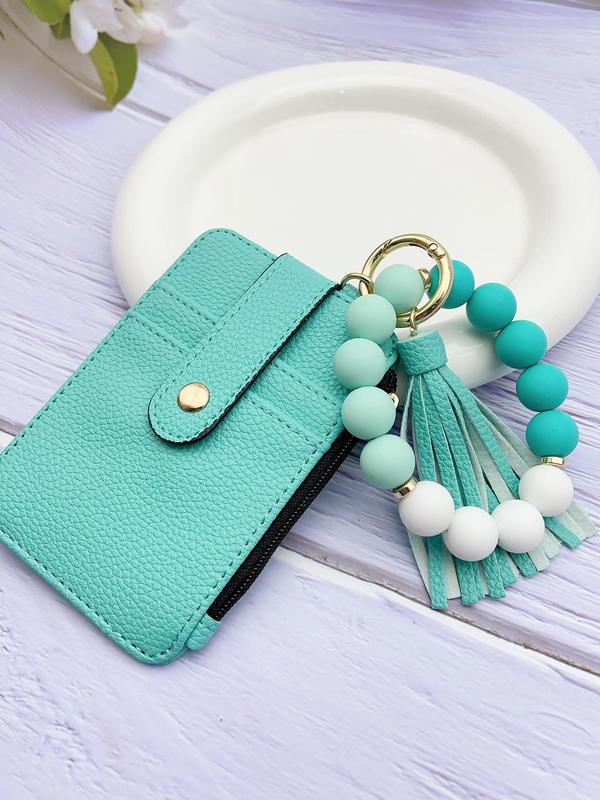 Trendy Silicone Wrist Keychain in Boho Style