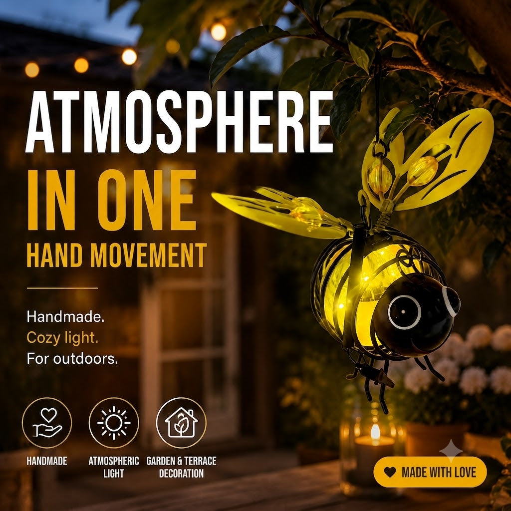 Solar Hanging Light with Bees