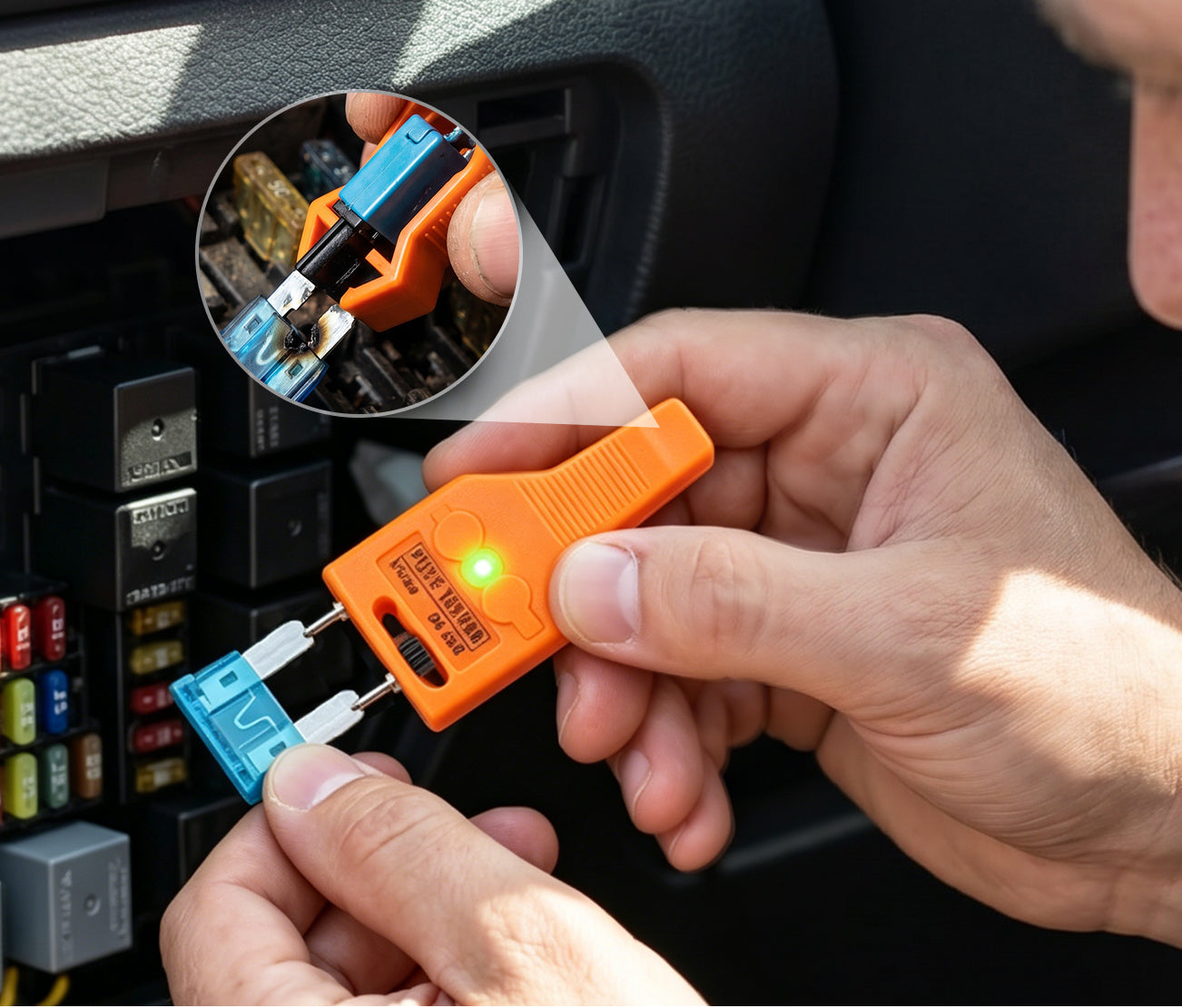 2-in-1 Car Fuse Tester and Puller – Quick Check and Easy Replacement
