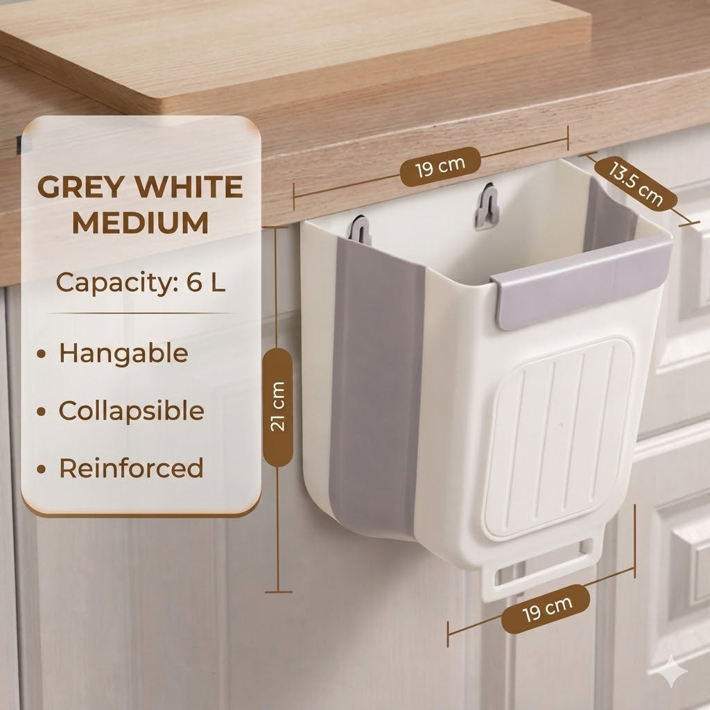 Space-Saving Collapsible Trash Can