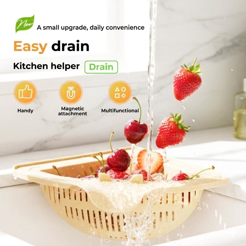 Magnetic Corner Sink Strainer – Sink Strainer Waste Basket