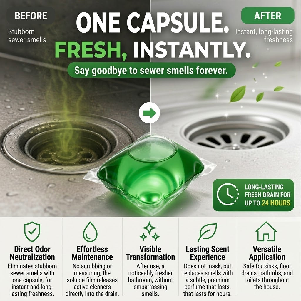 Cleaning & Deodorizing Tablets for Drain Pipes