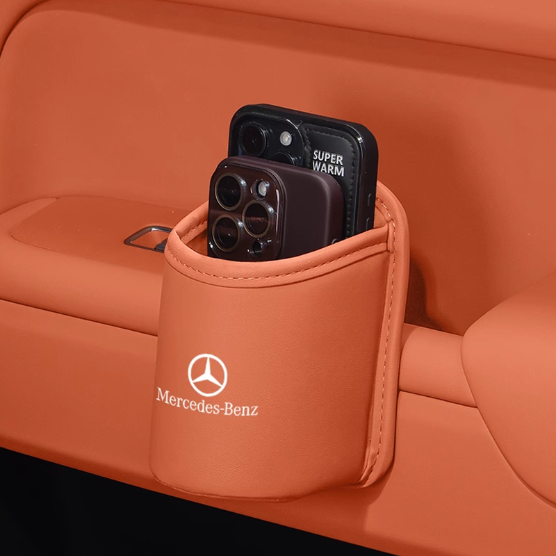 Leather Coffee to Go Holder - Portable Cup Holder with Clip