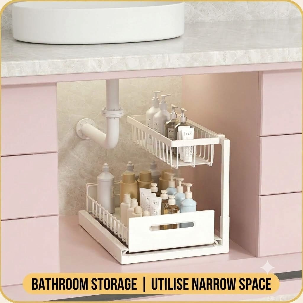 2-Tier Pull-Out Under-Sink Organizer