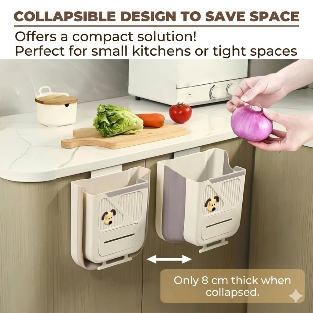 Space-Saving Collapsible Trash Can