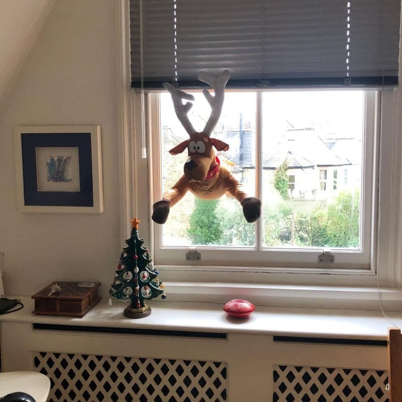 Funny “Oops!” Santa & Reindeer Decoration