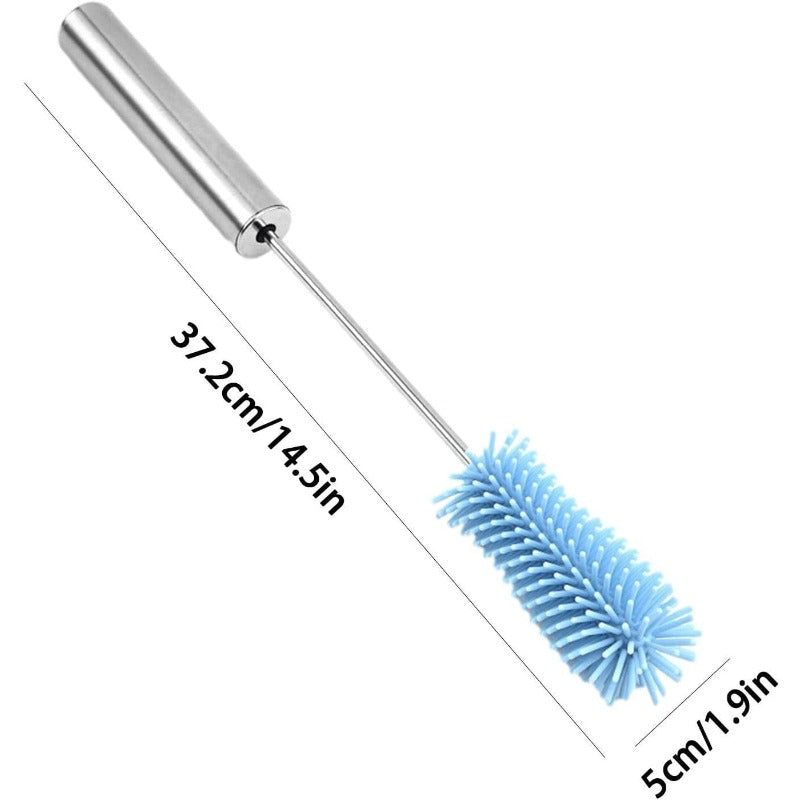 Rotating Silicone Bottle Brush - 360 Degree Cleaning - For Baby Bottles, Glasses & Water Bottles - Hygienic