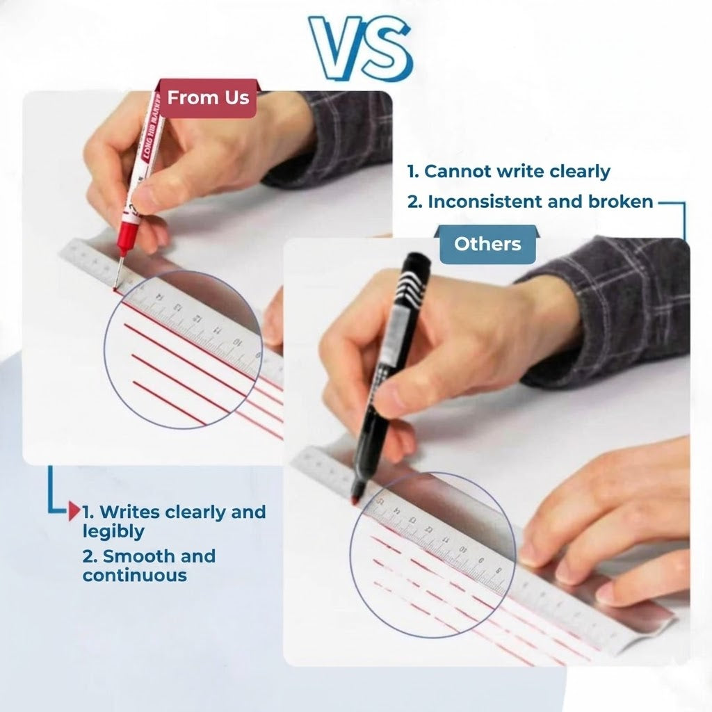 Deep Hole Marker Pen with Long Tip
