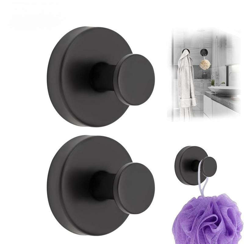 Modern Bathroom Towel Hooks – TwistLock Suction Cup System – Removable & Reusable – No Damage