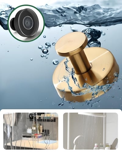 [2 Pieces] Strong Suction Cup Hooks - Self-adhesive Wall Hooks without Drilling