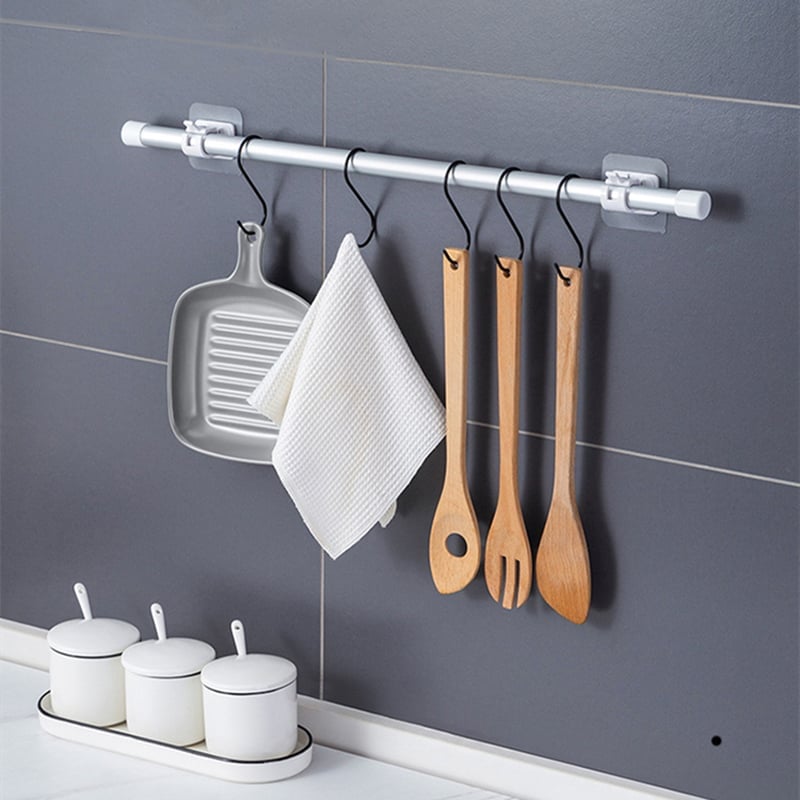 Nail-Free Adjustable Curtain Rod Brackets (Set of 2)