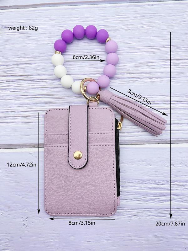 Trendy Silicone Wrist Keychain in Boho Style