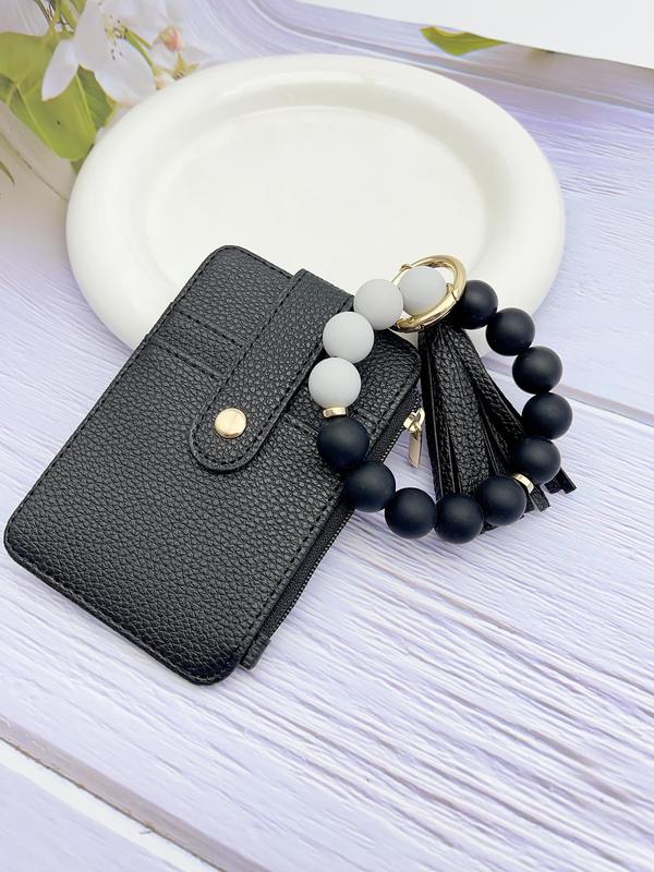 Trendy Silicone Wrist Keychain in Boho Style