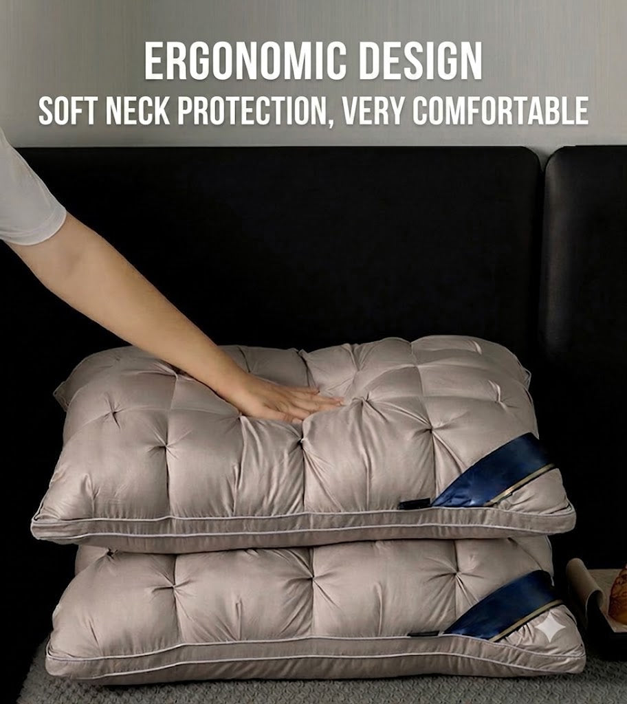 Ergonomic Neck Pillow – Breathable, Soft & with 3D Stitching Technology (1 Piece)