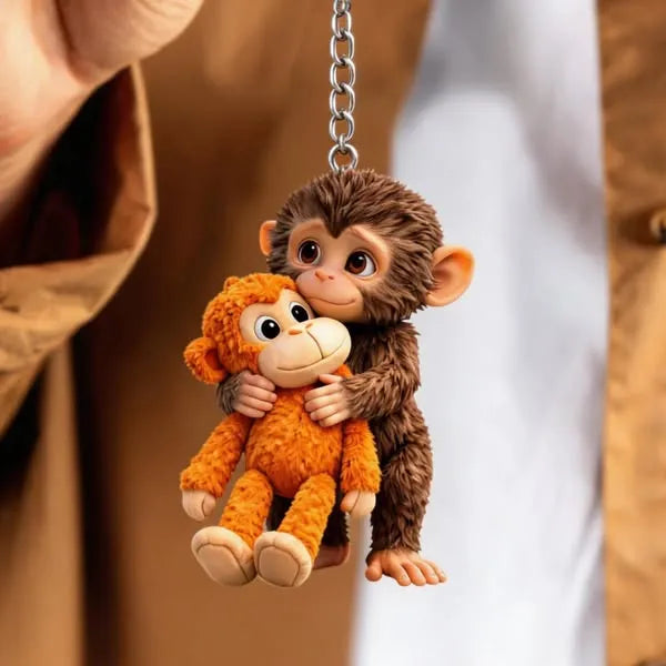 Cheerful Monkey Keychain "Punch"