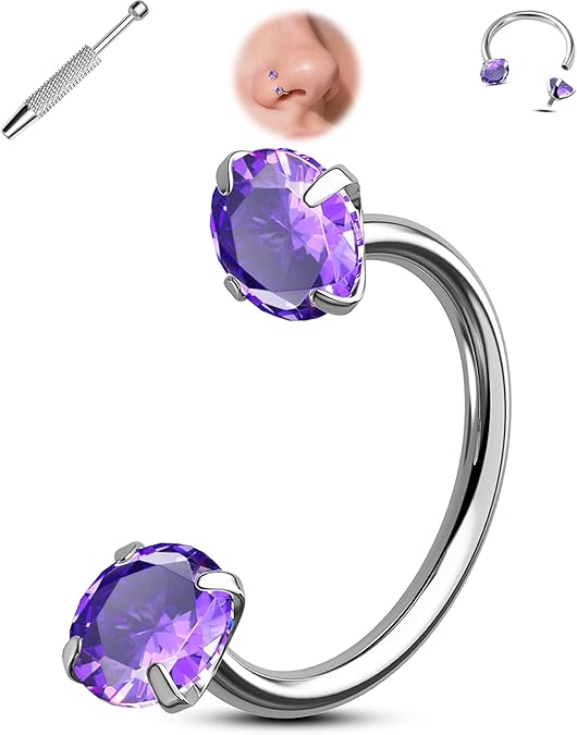 Horseshoe Nose Ring – Internally Threaded, Comfortable to Wear