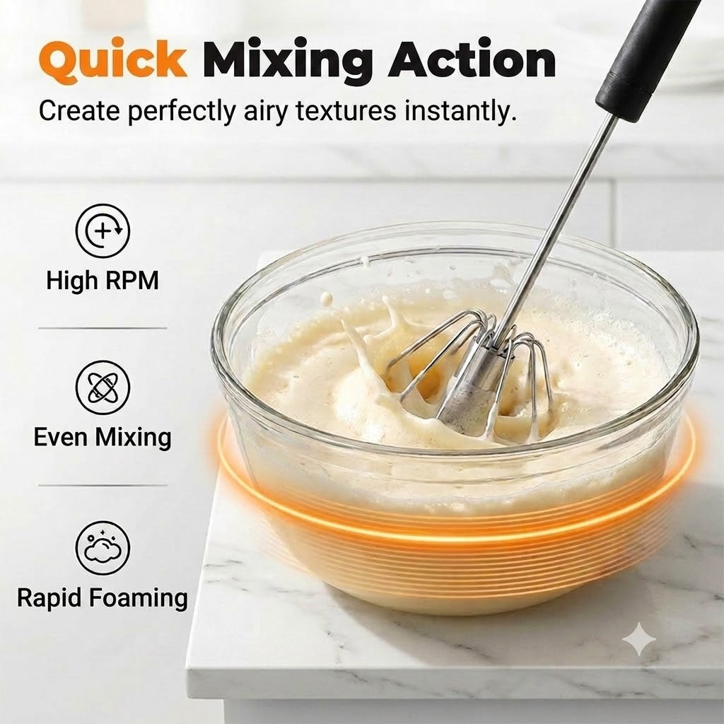 Handy Kitchen Tool: Stainless Steel Whisk with Non-Slip Handle