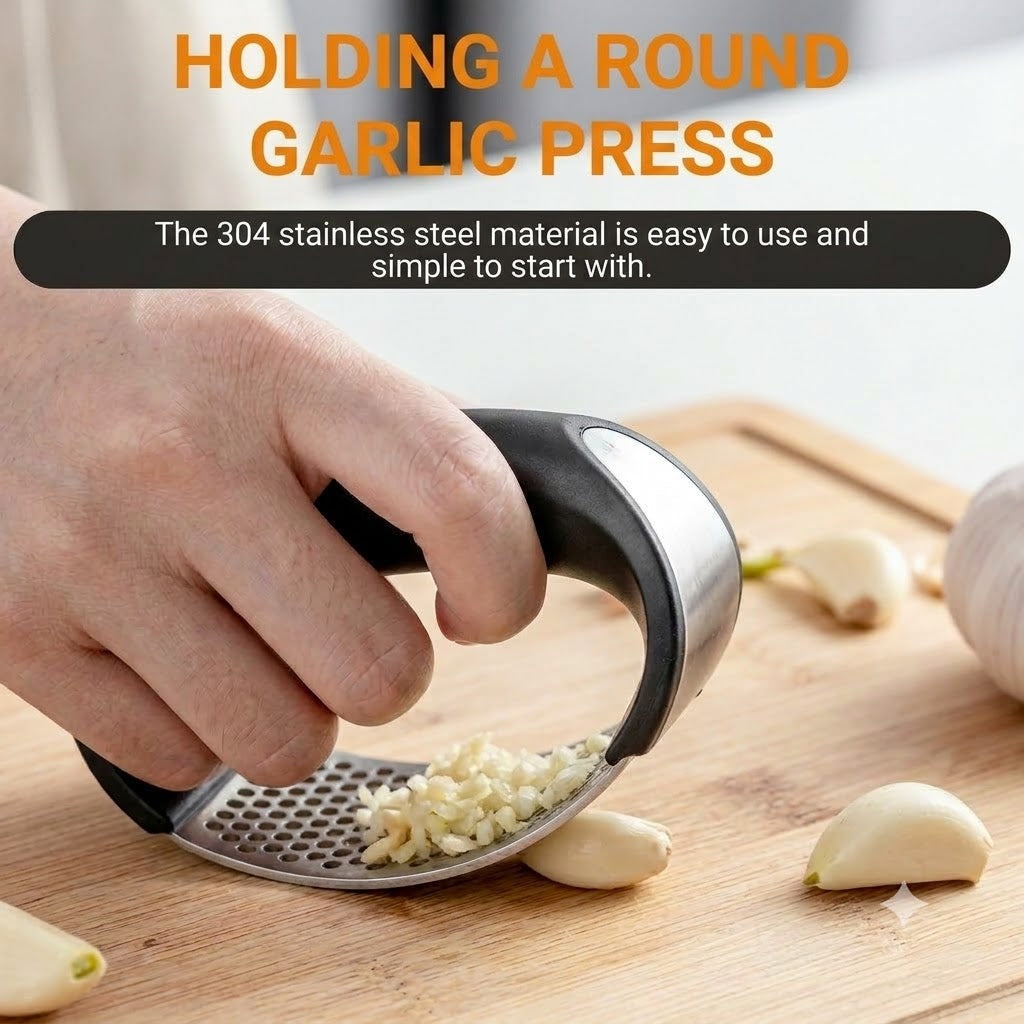 Garlic Press: Portable Stainless Steel Garlic Press